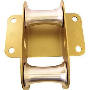 J.Racenstein Roller Roof SMC, gold-colored roller with sturdy metal brackets for roofing applications.