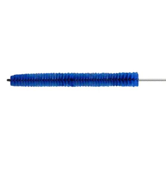 Ettore Dryer Vent Brush, blue cylindrical cleaning brush designed for cleaning dryer vents.