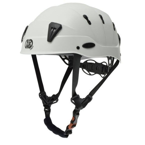 J.Racenstein Helmet Spin ANSI White Kong, safety helmet for construction and industrial use with adjustable straps and impact-resistant shell.