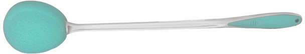 Ettore Bath Brush Sponge Ettore, long-handled bath cleaning sponge with a turquoise brush head and a white handle with blue accents.