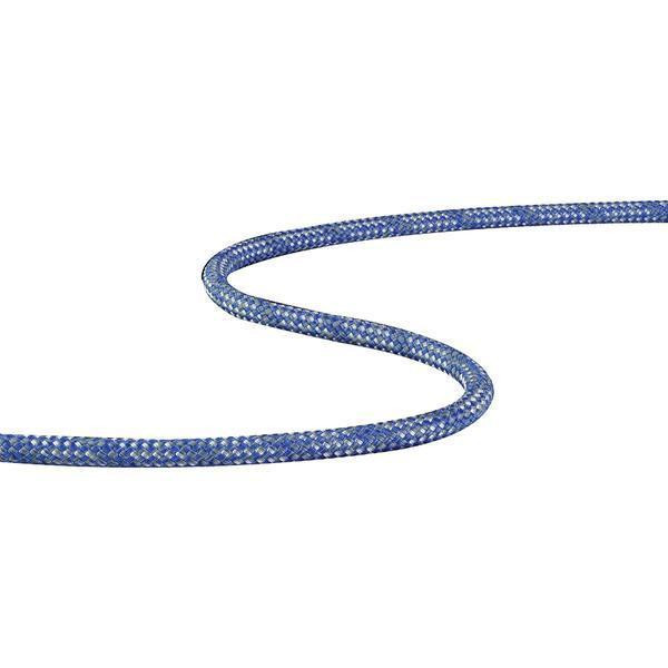 Teufelberger Rope Platinum 7/16in, close-up of a blue braided climbing or utility rope against a white background.