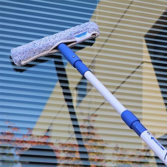 Ettore Mighty Window Washers, extendable window cleaning tool with microfiber pad for streak-free glass cleaning on windows.