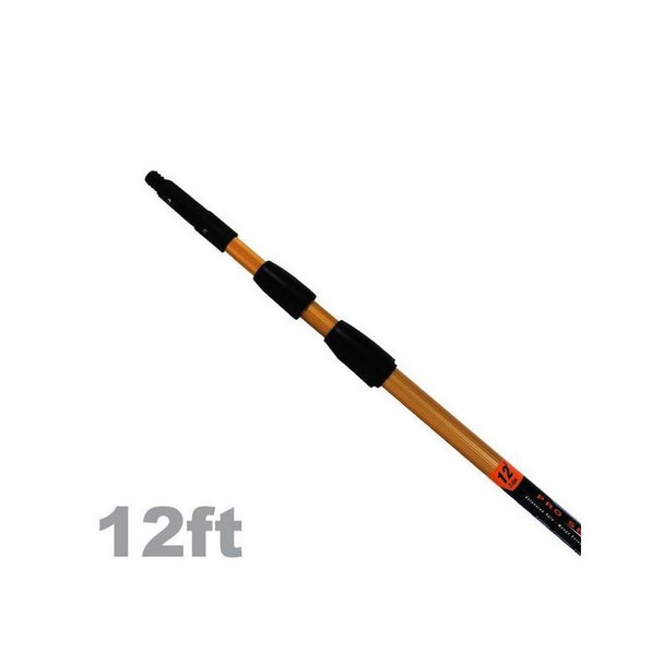 Ettore REA-C-H Aluminum Extension Poles, 12ft telescoping extension pole for cleaning and painting tasks.
