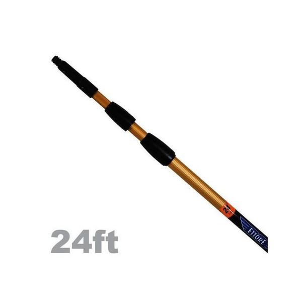 Ettore REA-C-H Aluminum Extension Poles, 24ft telescopic pole used for painting or cleaning high areas.