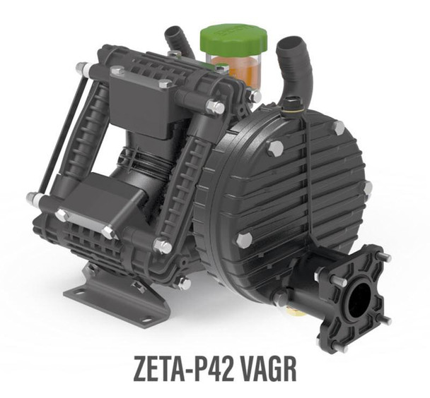 Udor Zeta Soft Wash Pump Only, close-up image of the black industrial pump with detailed components and green cap, used for soft washing applications.