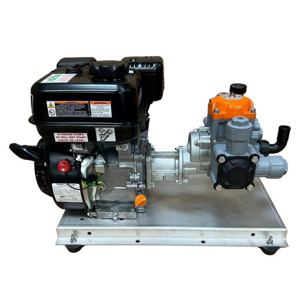 ProTool Gas Soft Wash Starter Kit, a compact gas-powered pressure washer with engine, pump, and hoses on a metal base for cleaning exterior surfaces.