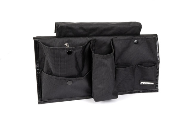 Moerman Bucket Organizer, black multi-pocket tool storage organizer with compartments for tools and accessories.