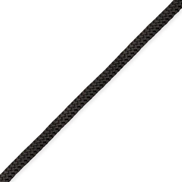 Marlow Gravitas 7/16" Rope 600ft, a black braided rope with a textured surface for heavy-duty industrial applications.