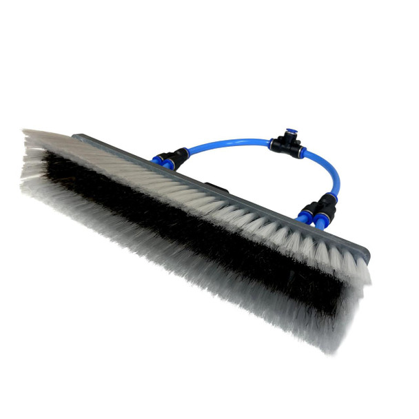 ProTool 4 Pencil-Jet Hybrid Brush 12in, cleaning brush with black and white bristles and blue hose attachment.