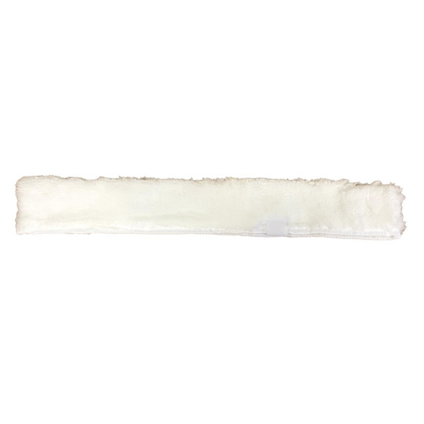 TRADEWRX White Sleeve, a medical or cleaning sleeve made of soft, white, plush material for protection and hygiene.