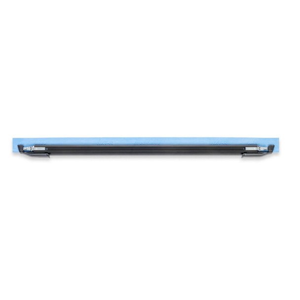 Moerman Standard Wide Body Channel, black wide body aluminum cable management channel with mounting brackets for electrical wiring installation.