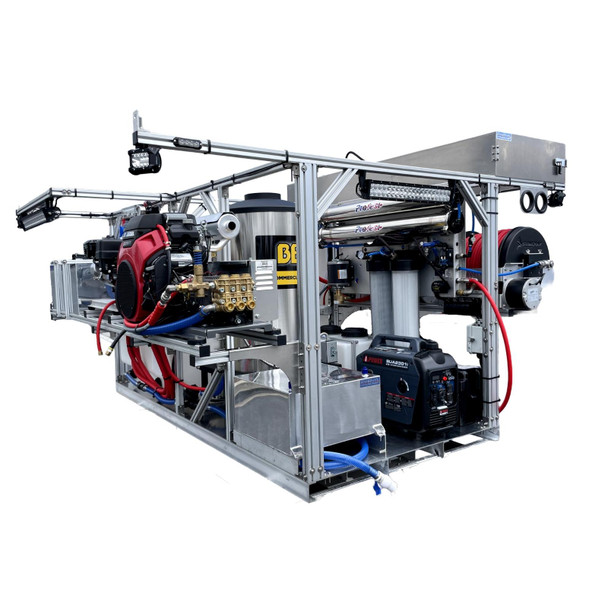 ProTool Hot Water Truck Skid with Lights, industrial hot water cleaning system with lights and high-performance components.