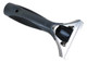 Ettore Handle ProGrip Quick Release Stainless Steel Ettore, close-up of the ergonomic black plastic handle with stainless steel components for easy grip and quick release.