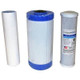 ProTool HydroCart Filter Kit Pro, three water filters including a large white filter, a blue and white cylindrical filter, and a smaller white filter with label.