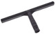 Ettore T-Bar Taper Plastic, black handheld squeegee with a T-shaped rubber blade for window cleaning.