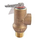 J.Racenstein Relief Valve 2 Port IPC, industrial brass relief valve with lever handle and threaded base for plumbing and hydraulic systems.