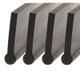 Unger Rubber Replacement, close-up image of black rubber blades with rounded edges designed for window cleaning squeegees.