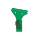 Unger Handle ErgoTec SwivelLoc Angled, green cleaning tool handle with swivel mechanism for improved flexibility and control.