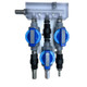ProTool Soft Wash Metering Block, industrial soft wash equipment with three adjustable blue dial valves for precise water flow control