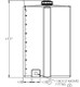 ProTool Tank 80 Gal Vertical with Bulkhead, technical diagram showing measurements and standard fitting details.