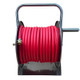 ProTool SS Ultra Cart Solar Brush Kit, a red flexible solar brush hose on a metal reel cart with a durable handle.