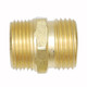ProTool Fitting M GH to 3/4in MNPT & 1/2in FNPT, brass fitting with male and female threaded ends for plumbing or pneumatic connections.