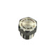 J.Racenstein Plug 1/2in Male NPT Stainless, stainless steel pipe plug with male NPT threads and engraved top surface for secure sealing and durability.