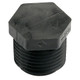 Plug 3/4in Male NPT Black HDPE