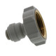 ProTool Adaptor 5/16 Pole Hose to Garden Hose, grey plastic connector with brass interior for garden and pole hoses.