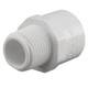 ProTool Adaptor Male 1/2in NPT-1/2in Socket PVC, white plastic plumbing fitting for connecting 1/2 inch threaded pipes.
