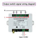 J.Racenstein Controller 12v Remote 4 Channel, output switch signal wiring diagram showing wiring connections for lights and devices.