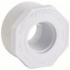 J.Racenstein Reducing Bushing 1in to 1/2in PVC Sch40, white PVC reducing bushing for plumbing pipe connection.