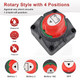 J.Racenstein Switch A-B Power Select, waterproof and dustproof rotary switch with four position options for controlling two batteries or turning off, suitable for short circuits.