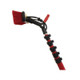 Gardiner Pole Systems Gardiner CLX 32ft Pole Carbon Composite, red and black pole with brush head attachment designed for window cleaning or high-reach cleaning tasks.