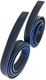 Wagtail Royal Blue Squeegee Rubber, coiled rubber strip with black and blue color for window cleaning and surface squeegeeing.