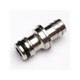 J.Racenstein Gardiner Quick Connector Pushend to 1/2 inch Barb, metal quick connector with pushend fitting and barb for watering or fluid transfer.