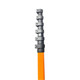 ProTool Apex 30ft Carbon Fiber Rotary Brush Pole, a telescoping pole with a gray rotary brush attachment, orange extension, and sturdy grip for professional cleaning and maintenance tasks.