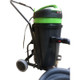 J.Racenstein Vacuum 24 gallon HEPA 3 Motor Eagle 110v, industrial wet dry shop vacuum with a black and green design, large wheels, and attached hose for heavy-duty cleaning.