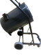 J.Racenstein Vacuum 24 gallon HEPA 3 Motor Eagle 110v, industrial vacuum cleaner with a large black cylindrical tank, mounted on a mobile metal cart with two gray wheels and handles for easy maneuverability.