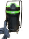 J.Racenstein Vacuum 24-gallon HEPA 3 Motor Eagle 110V, industrial upright wet/dry vacuum cleaner with a black and green body, attached hose, and sturdy wheels for mobility.