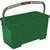 Pulex Bucket Rectangular, a green rectangular cleaning bucket made of durable plastic for janitorial purposes.