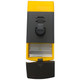 Ettore Pocket Scraper, handheld tool with a yellow and gray body, designed for cleaning tasks with a curved scraping blade and integrated storage compartment.