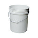 ProTool Bucket HD White 5Gal, white plastic 5-gallon utility bucket with a metal handle.