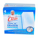 J.Racenstein Magic Eraser (4pk), product image showing a blue box containing four cleaning pads with Mr. Clean logo featuring a bald man, with text emphasizing 'Original' and versatile wiping capabilities.