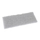 Unger Scrub Pad White 8in Unger, image of a white abrasive scrub pad used for cleaning surfaces.