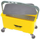 Ettore Bucket Super Lid Ettore, yellow cleaning bucket with gray lid and grated insert for added utility.