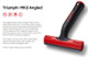 Triumph Scraper Angled Triumph MK3 6in, image showing a black and red angled scraper tool designed for cleaning windows and surfaces, featuring a 30-degree angled head for easy handling.