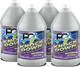 Front9 Restoration Products F9 Knockdown, image of four bottles of highly concentrated, low-foaming alkaline detergent cleaner and neutralizer for professional use in parking garages, airports, and gas stations.