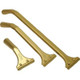 J.Racenstein Ledger Handle - Set of 3 Handles One Each 7in, 16in, 22in, gold-colored metal handles for ledger or furniture drawers and doors.
