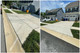 J.Racenstein F9 Double Eagle Degreaser Gal, before and after pressure washing of residential driveway and sidewalk.
